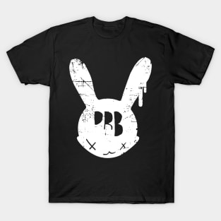 White Distress Bunny Icon T-Shirt